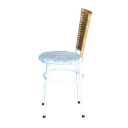 Ver imagem 4 de 4 Cadeiras para Mesa Branca Hawai Palha com Assento Floral:floral Gelo