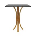 Ver imagem 5 de Mesa Bistrô Valencia Quadrada MDF Laqueado Amêndoa e Preto Decorise