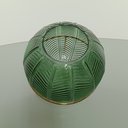 Ver imagem 4 de Vaso Decorativo Enfeite Planta Folhas com Suporte Metal Vidro 28x20x20cm Verde
