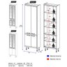 Paneleiro com Porta de Vidro 70cm 5121 Sicília Multimóveis - 3
