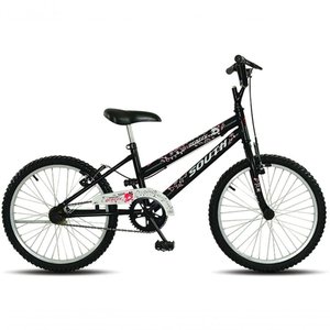 Bicicleta Infantil Aro 20 South Grazzy Meninas - Preto Preto