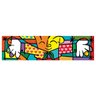 Tela Canvas Romero Britto - O Abraço (Releitura) - 150x48 - 2