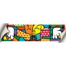 Tela Canvas Romero Britto - O Abraço (Releitura) - 150x48 - 1