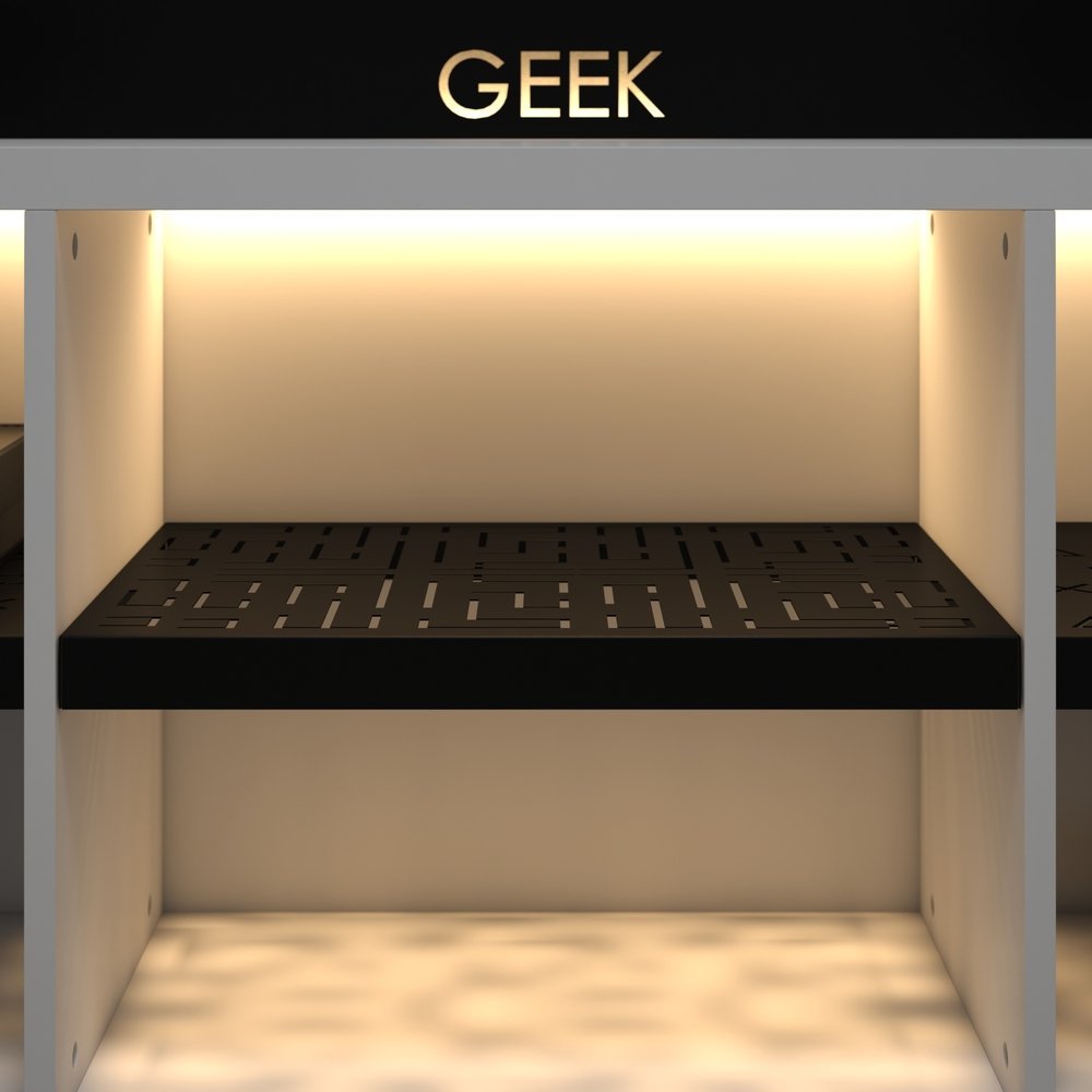 Rack Estante Bancada Gamer Geek Branco com Led Incluso - 6