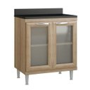 Ver imagem 1 de Balcão 2 Portas com Vidro 70cm 5122 Sicília Multimóveis