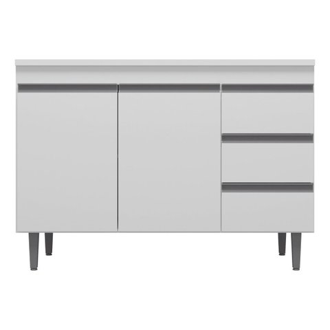 Gabinete Multiuso Andreia P/ Pia sem Tampo 100cm Branco - Ajl Móveis