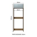 Ver imagem 6 de Porta-geladeira Madesa Lux 1 Porta Basculante Rustic/cinza