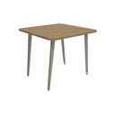Ver imagem 4 de Conjunto Mesa Sala Jantar Iguaçu Tampo Madeirado 90x90cm e 4 Cadeiras Noruega Niquel Nogueira