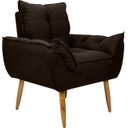 Ver imagem 1 de Poltrona Decorativa Opala Suede Azul:marrom