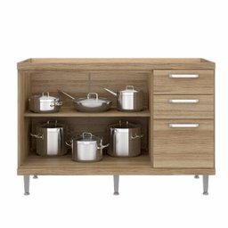 Balcão para Cozinha sem Tampo 1,20M 5124 Sicília Multimóveis - 2 Balcão para Cozinha sem Tampo 1,20M 5124 Sicília Multimóveis - 2