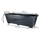 Ver imagem 2 de Kit 3 Vasos Jardineira Floreira 40 Cm para Suculentas Cactos Temperos Ervas Jardim