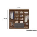 Ver imagem 5 de Guarda Roupa 8 Portas e 6 Gavetas Liverpool 8.6 Jatobá-grafite - Santos Andirá