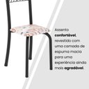Ver imagem 4 de Kit 6 Cadeiras para Sala de Jantar Sara Preto/Botanic Bege