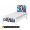 Ver imagem 2 de Cama Solteiro Infantil Adesivada Design Ariel para Quarto Infantil - Branco Ariel