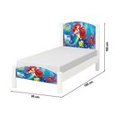 Ver imagem 3 de Cama Solteiro Infantil Adesivada Design Ariel para Quarto Infantil - Branco Ariel