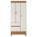 Ver imagem 7 de Guarda Roupa Solteiro 3 Portas e 2 Gavetas Wind - Amêndola Touch/off White