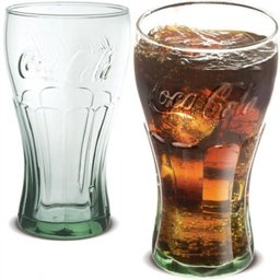 Copo Contour Coca Cola Vidro Jogo 6 Unidades 470ml Verde - Nadir - 2