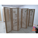 Ver imagem 4 de Biombo Divisor De Ambiente Ripado - 6 Folhas - Low Cost