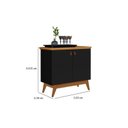 Ver imagem 6 de Buffet Aparador Cantinho do Café Pés Em Madeira 2 Portas Absolut:Preto/Nature