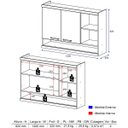 Ver imagem 3 de Armário Aéreo de 1,20m 5125 Sicília Multimóveis