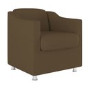 Ver imagem 2 de Kit 2 Poltronas Decorativas Tilla Consultório Recepção Sala Suede Cor:marrom