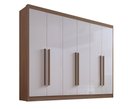 Ver imagem 1 de Guarda Roupa Casal 6 Portas 7 Gavetas sem Pés Athos - D Doro Castanho/Off White