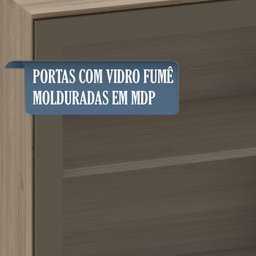 Armario Aereo 2 PT De Vidro 120CM 12545 Oak PLN - 6