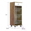 Ver imagem 1 de Armário Fruteira Talita 1 Gaveta e 3 Cestos Castanho/branco