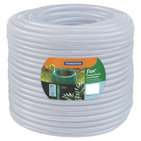 Mangueira Flex Tramontina Transparente em Pvc 3 Camadas 100 M Tramontina