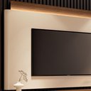 Ver imagem 6 de Painel Tv 85 Pol e Rack Bancada Dalya Off/castanho H01 - Mpozenato