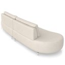 Ver imagem 3 de Sofá 4 Lugares para Sala Living Orgânico Pés Metálicos 260cm Shui P08 Veludo Off White - Lyam Decor
