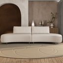 Ver imagem 7 de Sofá 4 Lugares para Sala Living Orgânico Pés Metálicos 260cm Shui P08 Veludo Off White - Lyam Decor