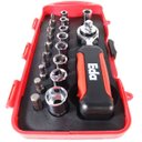 Ver imagem 1 de Jogo de Soquetes e Bits Com Chave Catraca 1/4 19 Peças 9JG - EDA