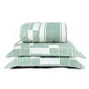 Ver imagem 1 de Kit Cobre Leito Colcha Belle Casal Padrão Estampado Dupla Face 400 Fios 3 Peças Quadriculado Verde