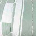 Ver imagem 3 de Kit Cobre Leito Colcha Belle Casal Padrão Estampado Dupla Face 400 Fios 3 Peças Quadriculado Verde