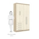 Ver imagem 4 de Guarda Roupa de Canto Casal 11 Portas 6 Gavetas com Cabeceira Queen Master Luciane Móveis