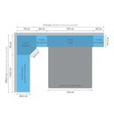 Ver imagem 3 de Guarda Roupa de Canto Casal 11 Portas 6 Gavetas com Cabeceira Queen Master Luciane Móveis