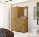 Ver imagem 2 de Cômoda Roupeiro Cristal com Espelho para Quarto - Nature Vila Rica