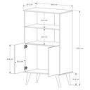 Ver imagem 3 de Armario Espanha Balcão para Microondas Multiuso 2 Portas:off White/freijo
