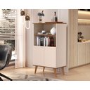 Ver imagem 2 de Armario Espanha Balcão para Microondas Multiuso 2 Portas:off White/freijo