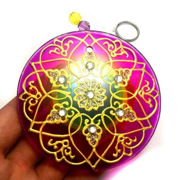 Mandala de Vidro Ternura 10cm - 4