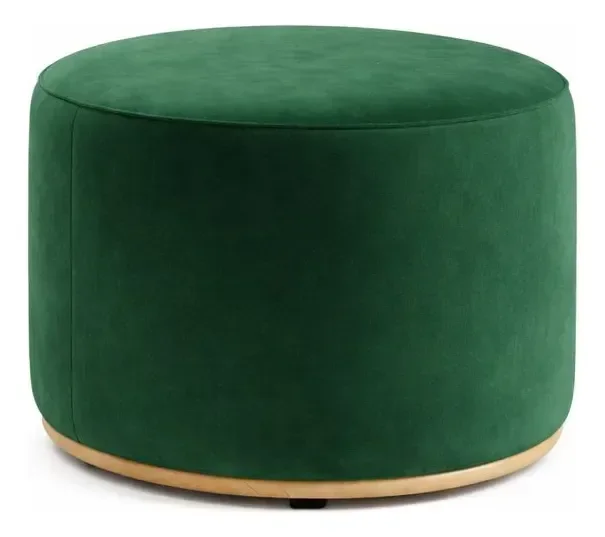 Puff Redondo Infantil - Banquinho Decorativo para Quarto Brinquedoteca - Espaço Kids Verde