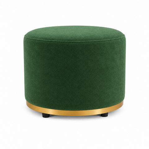 Puff Redondo Infantil - Banquinho Decorativo para Quarto Brinquedoteca - Espaço Kids Verde
