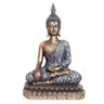 Estátua de Buda Grande Dourado e Prateado Resina 32cm - 1