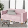 Sofá 2 Lugares Corano Rosa Bebê - 6