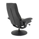 Ver imagem 2 de Kit 2 Poltronas de Massagem Reclinável e Giratória Detroit com Apoio de Pés Pu Preto G56 - Laura