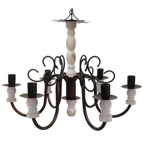 Pendente Colonial Moderno Para Sala De Jantar com o - Verniz & Branco