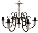 Ver imagem 1 de Pendente Colonial Moderno Para Sala De Jantar com o - Verniz & Branco