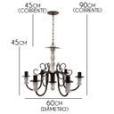 Ver imagem 2 de Pendente Colonial Moderno Para Sala De Jantar com o - Verniz & Branco