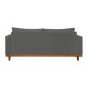 Ver imagem 5 de Kit Poltrona Living + Sofá 3 Lugares com Base Madeira Suede Cor:cinza